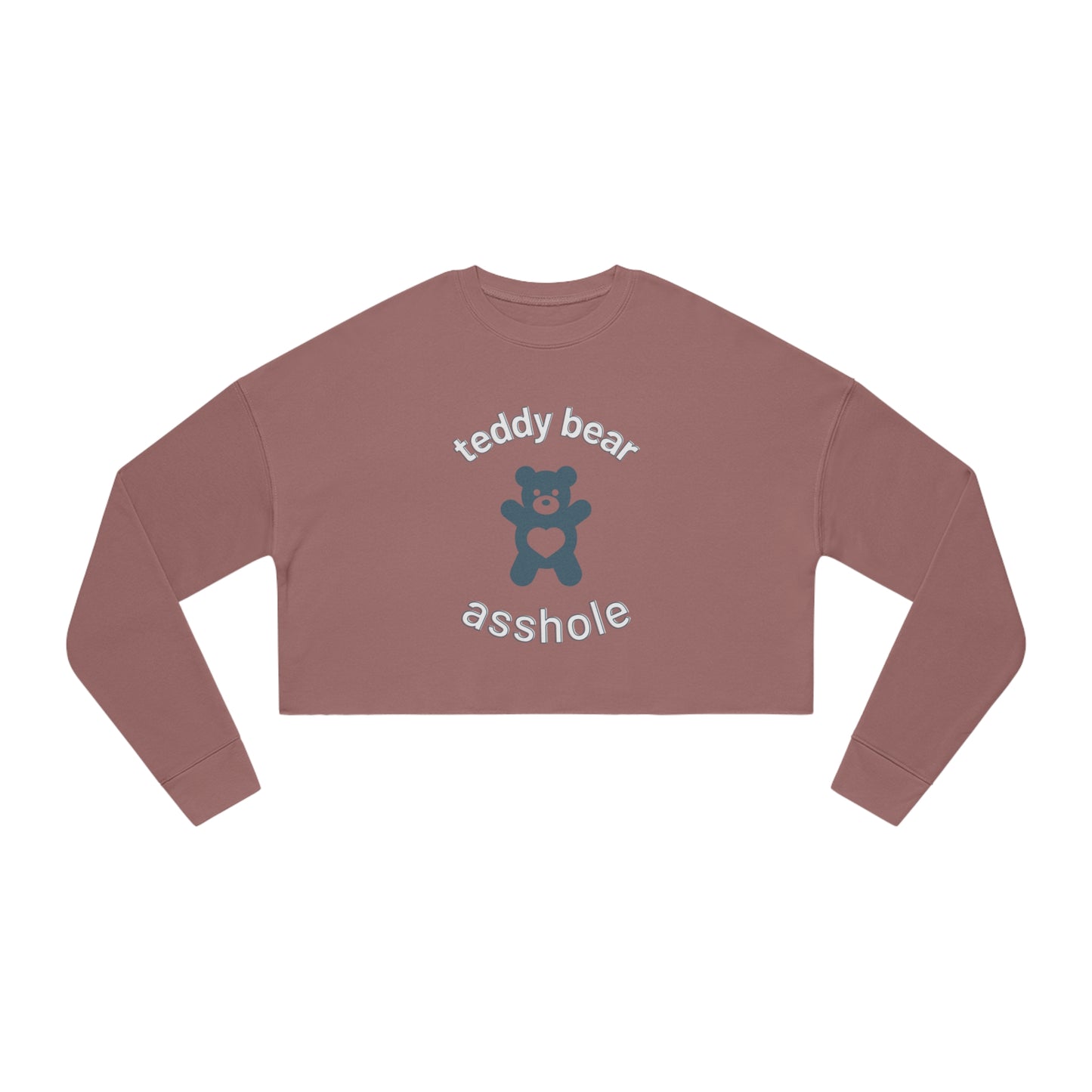 Blu Teddy Bear Cropped Sweatshirt