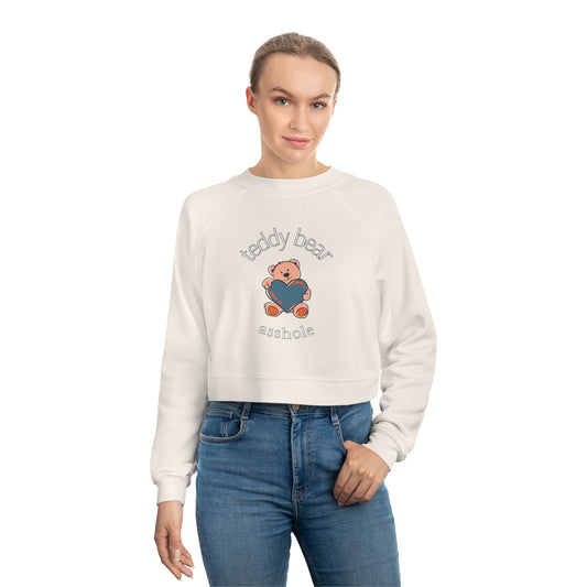 Peachy Teddy Bear Cropped Pullover